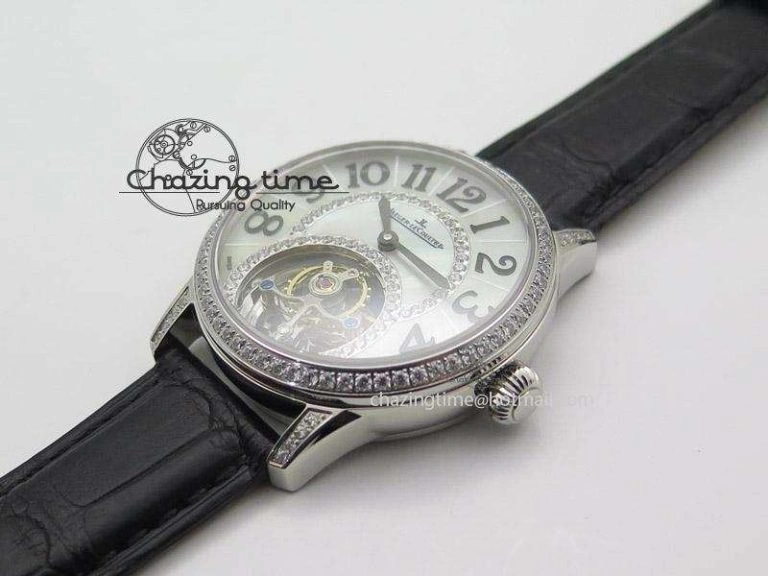 Rendez-Vous Ladies SS White MOP Dial Tourbillon on Black Alligator Leather