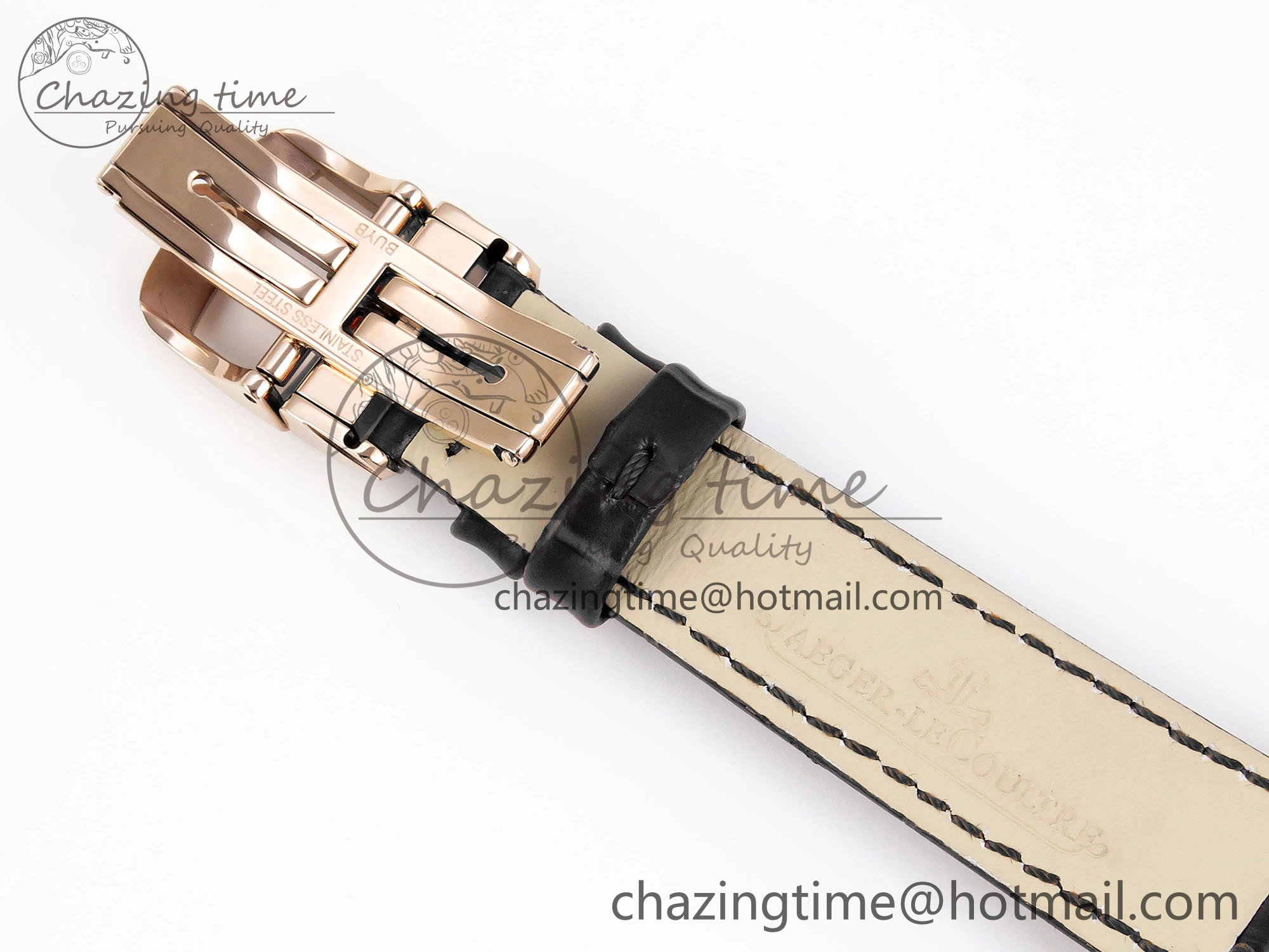 Rendez-Vous Night & Day RG APSF 1:1 Best Edition White Textured Dial Diamonds Bezel on Black Leather Strap A898