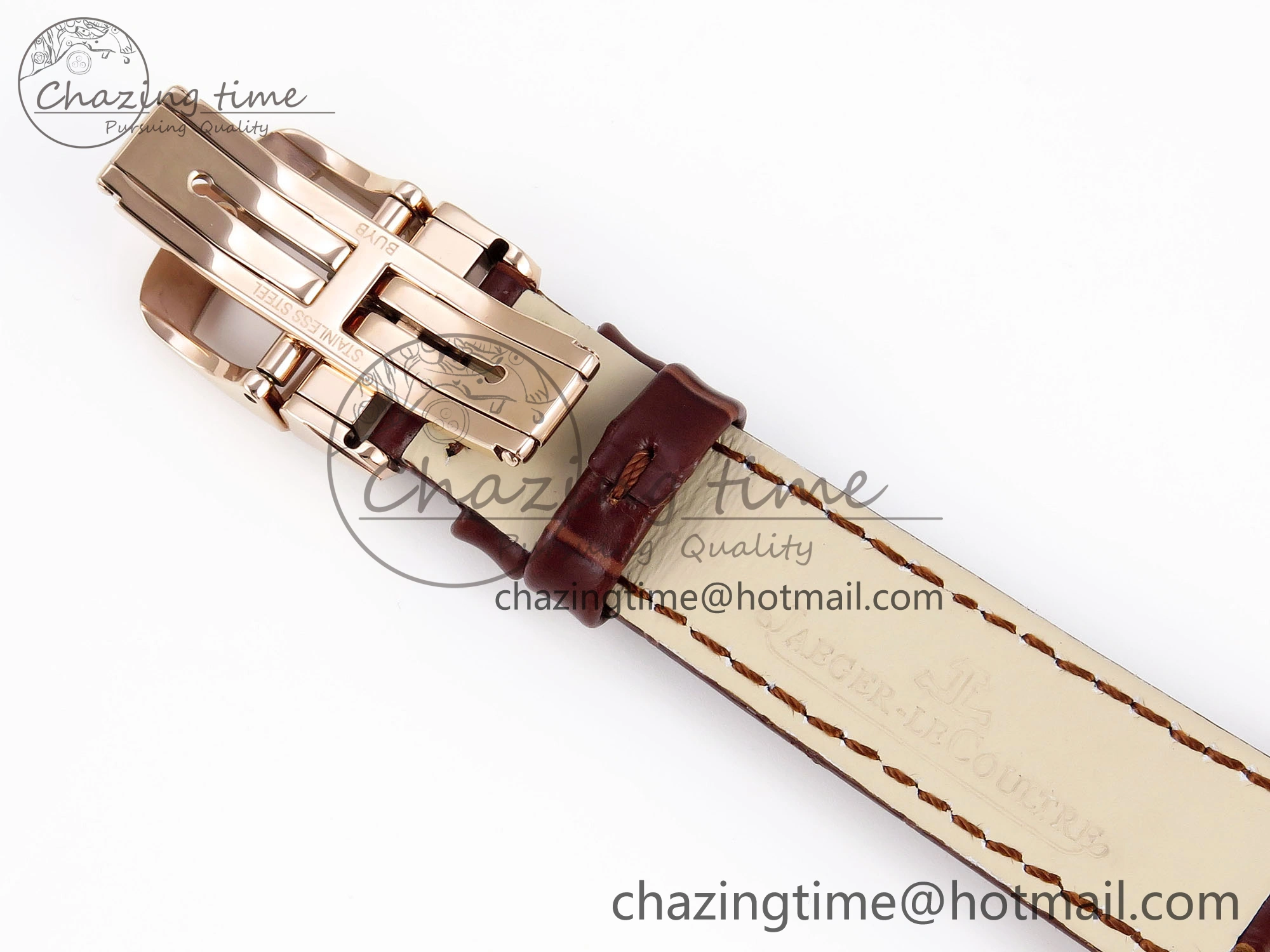 Rendez-Vous Night & Day RG APSF 1:1 Best Edition White Textured Dial Diamonds Bezel on Brown Leather Strap A898