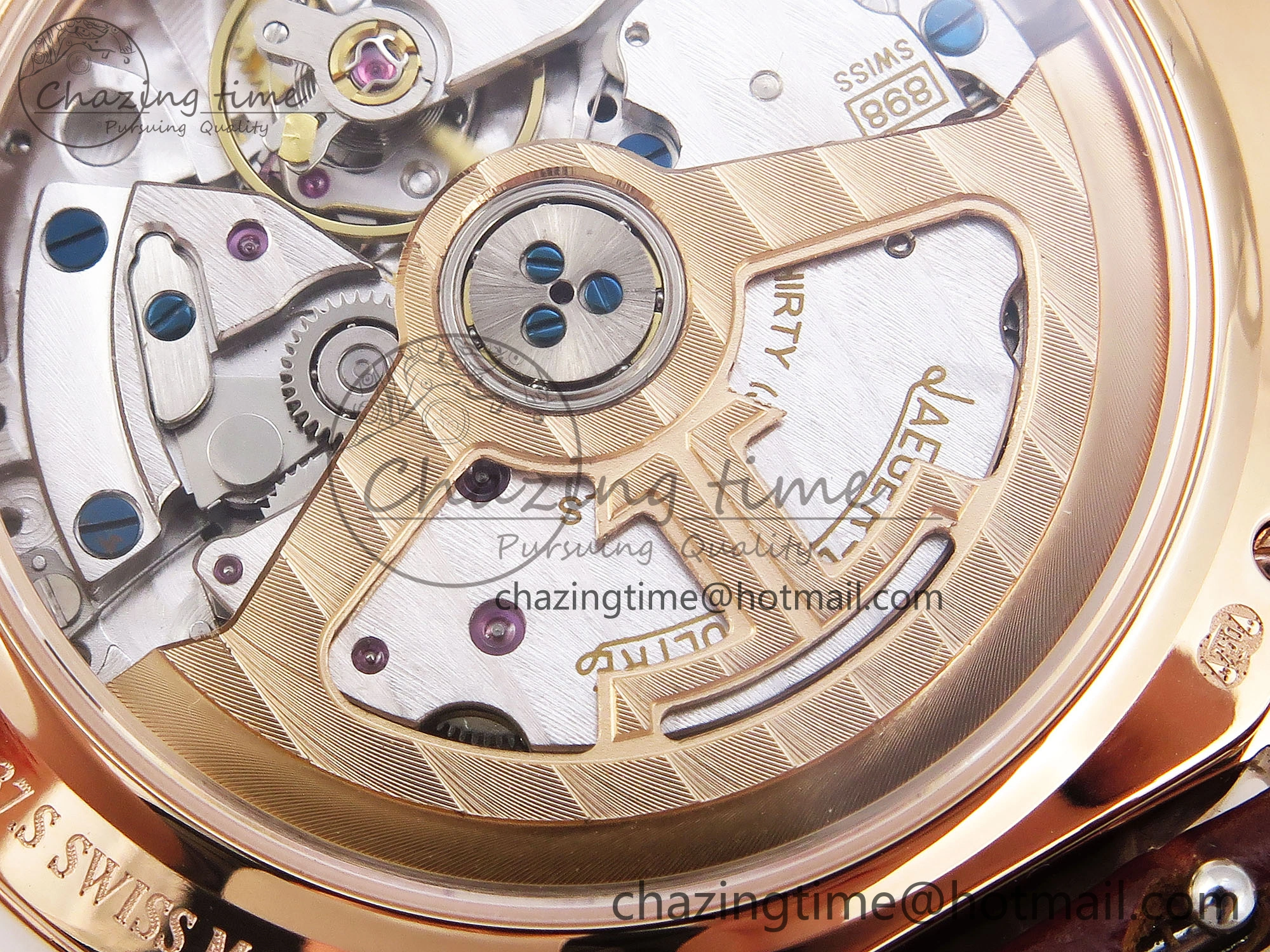 Rendez-Vous Night & Day RG APSF 1:1 Best Edition White Textured Dial Diamonds Bezel on Brown Leather Strap A898