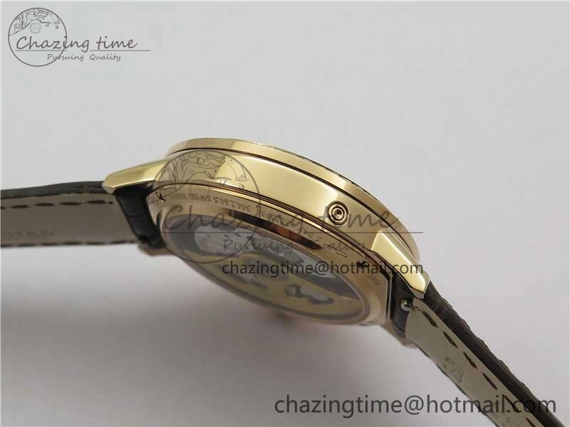 Rendez-Vous Night & Day RG ZF 1:1 Best Edition White Textured Dial Diamonds Bezel on Brown Leather Strap A898