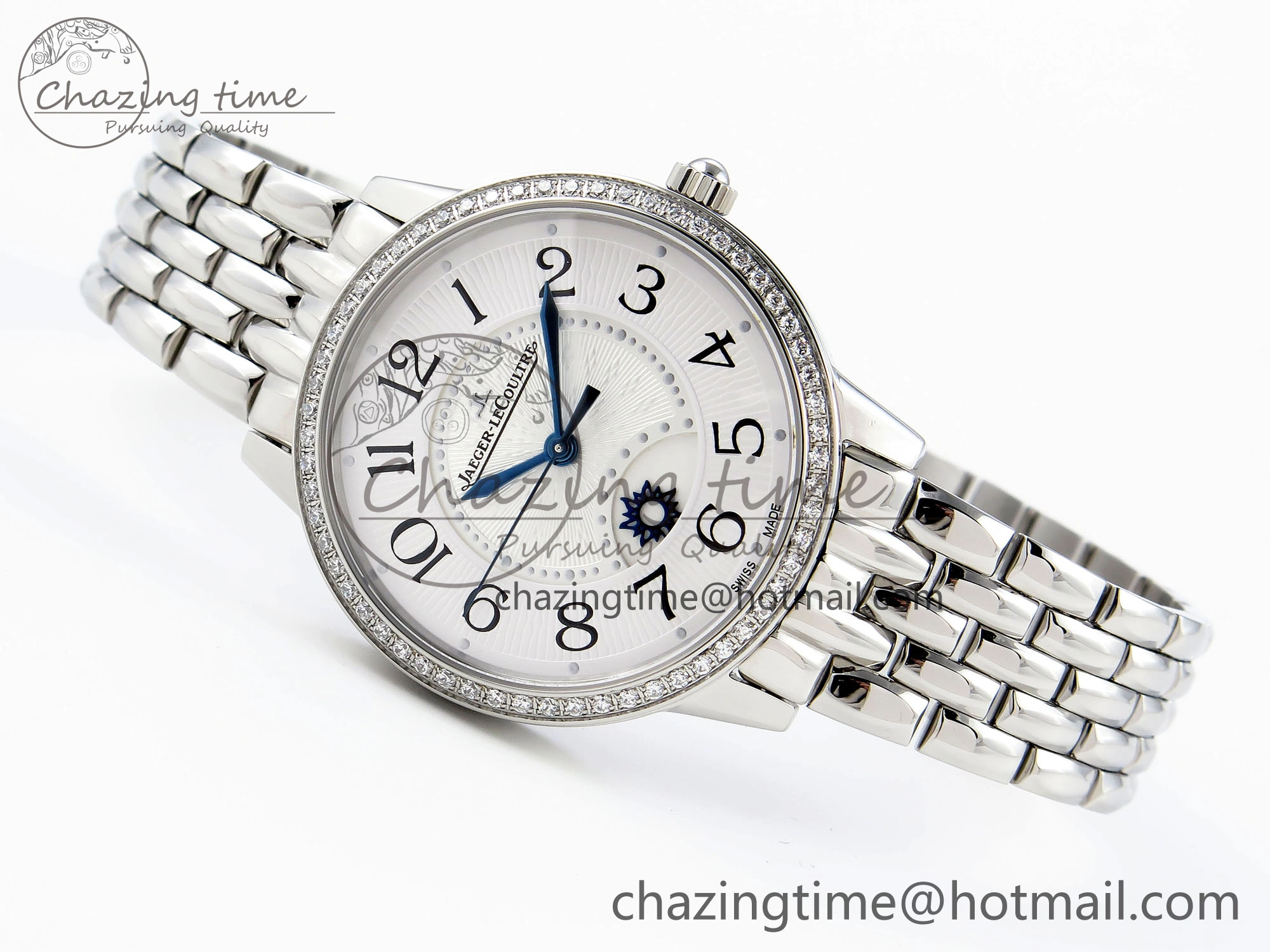 Rendez-Vous Night & Day SS APSF 1:1 Best Edition WhiteTextured Dial Diamonds Bezel on SS Bracelet A898