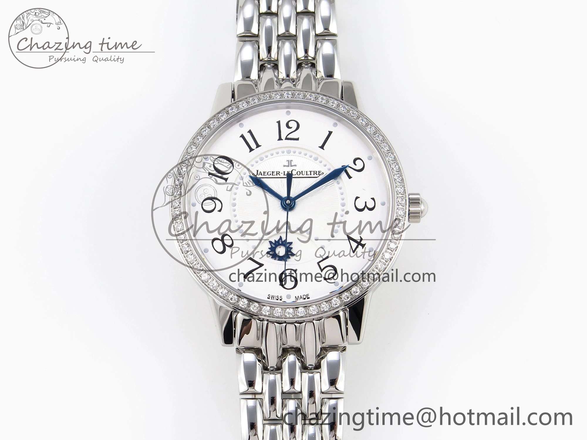 Rendez-Vous Night & Day SS APSF 1:1 Best Edition WhiteTextured Dial Diamonds Bezel on SS Bracelet A898