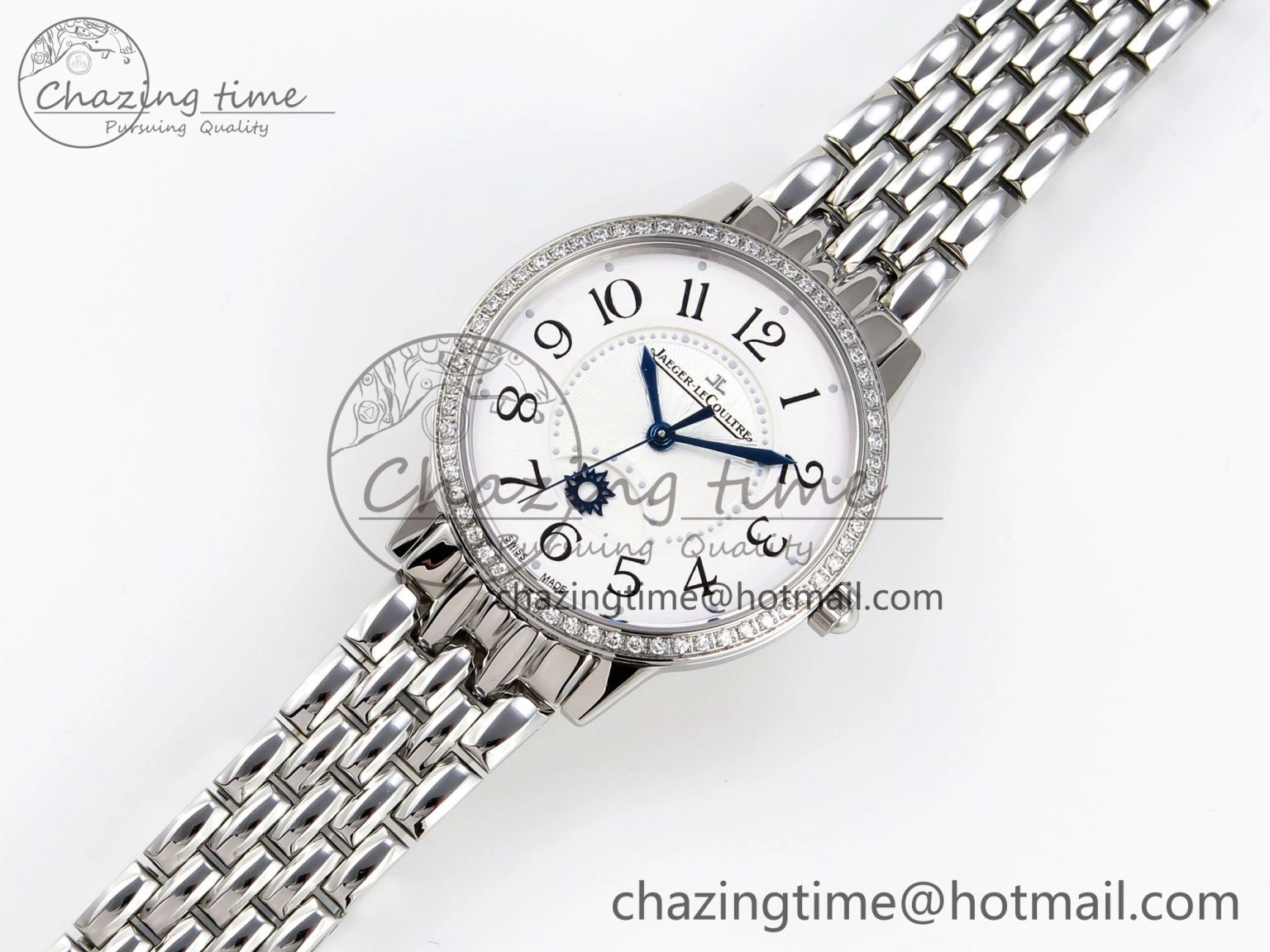 Rendez-Vous Night & Day SS APSF 1:1 Best Edition WhiteTextured Dial Diamonds Bezel on SS Bracelet A898