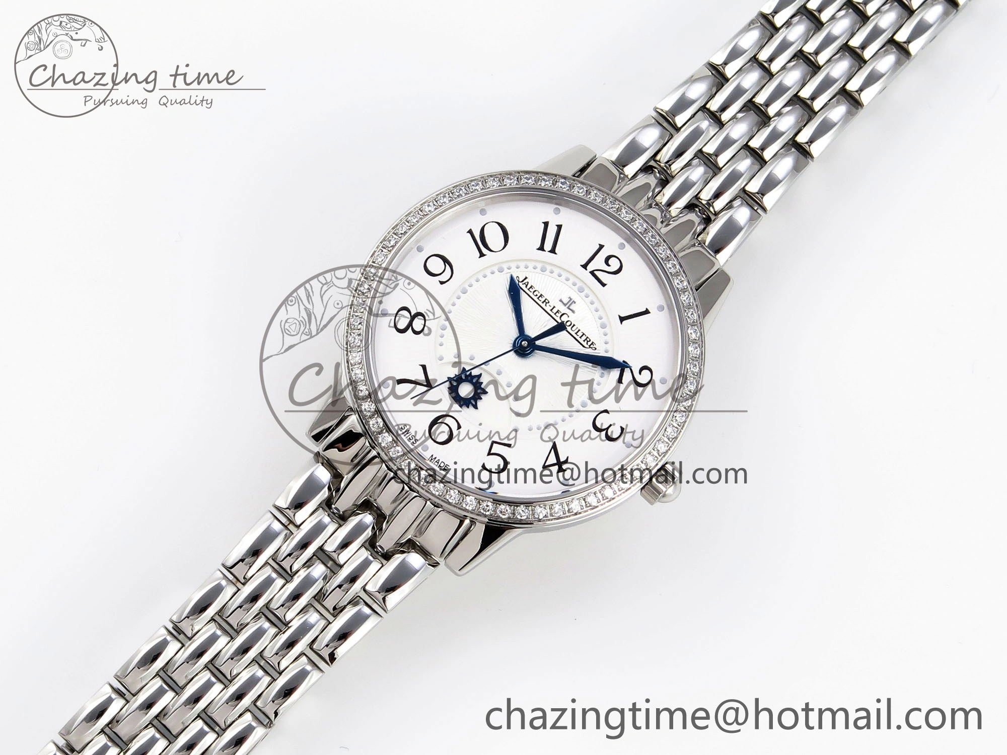 Rendez-Vous Night & Day SS APSF 1:1 Best Edition WhiteTextured Dial Diamonds Bezel on SS Bracelet A898