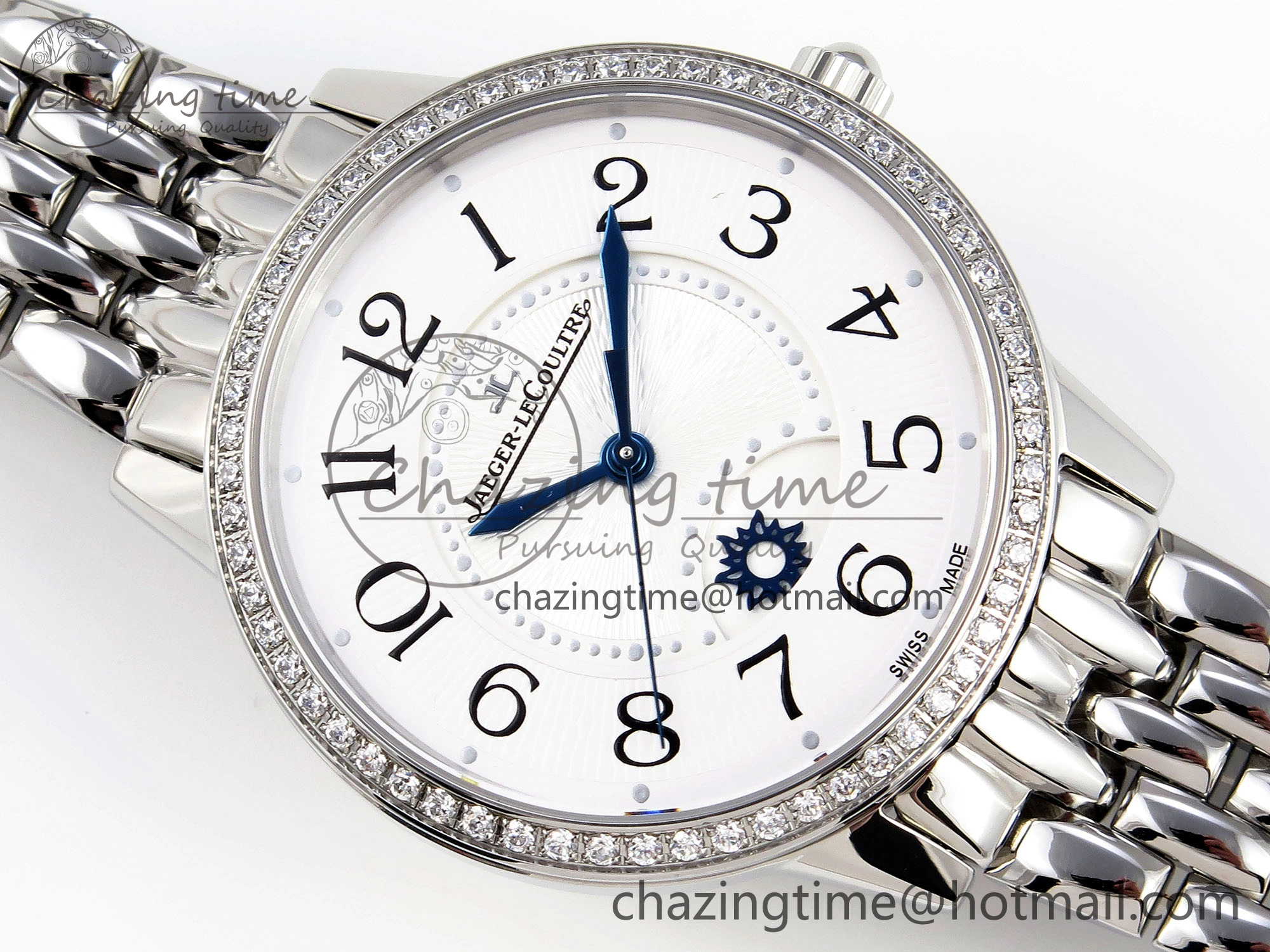Rendez-Vous Night & Day SS APSF 1:1 Best Edition WhiteTextured Dial Diamonds Bezel on SS Bracelet A898