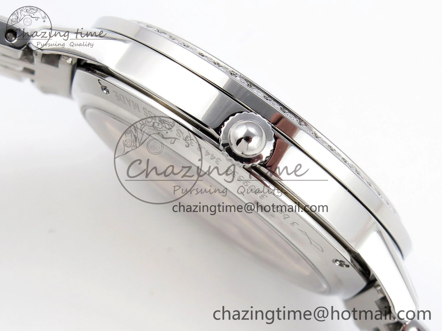 Rendez-Vous Night & Day SS APSF 1:1 Best Edition WhiteTextured Dial Diamonds Bezel on SS Bracelet A898