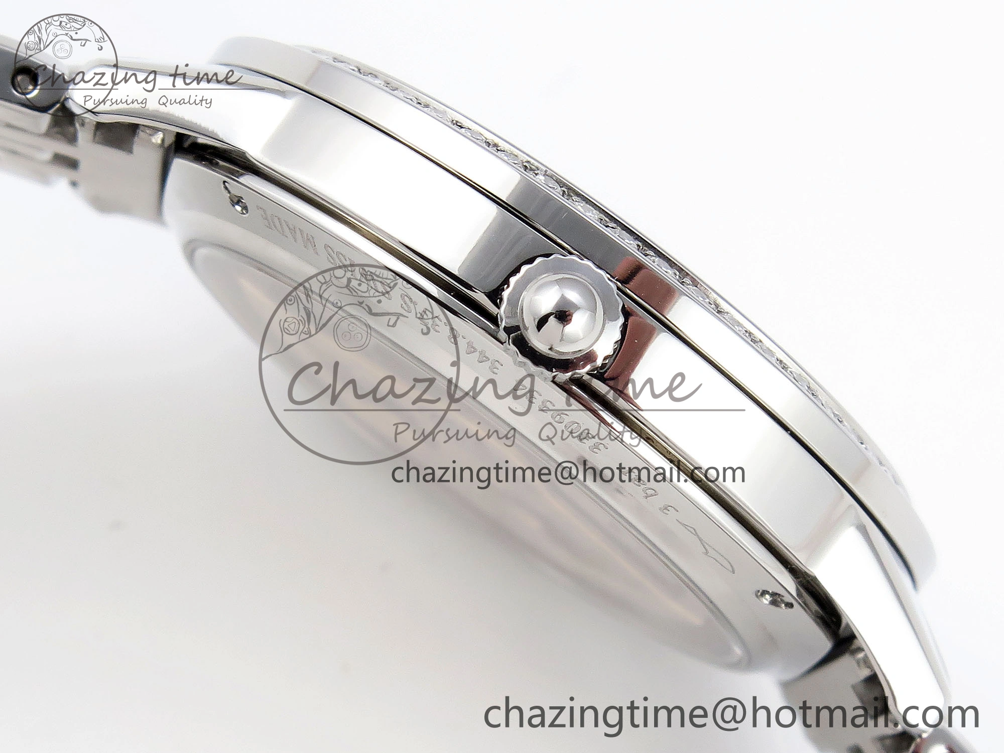Rendez-Vous Night & Day SS APSF 1:1 Best Edition WhiteTextured Dial Diamonds Bezel on SS Bracelet A898