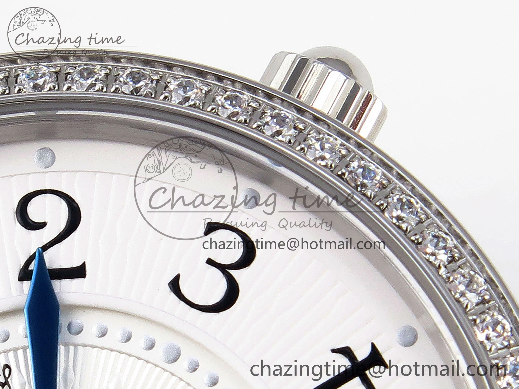 Rendez-Vous Night & Day SS APSF 1:1 Best Edition WhiteTextured Dial Diamonds Bezel on SS Bracelet A898