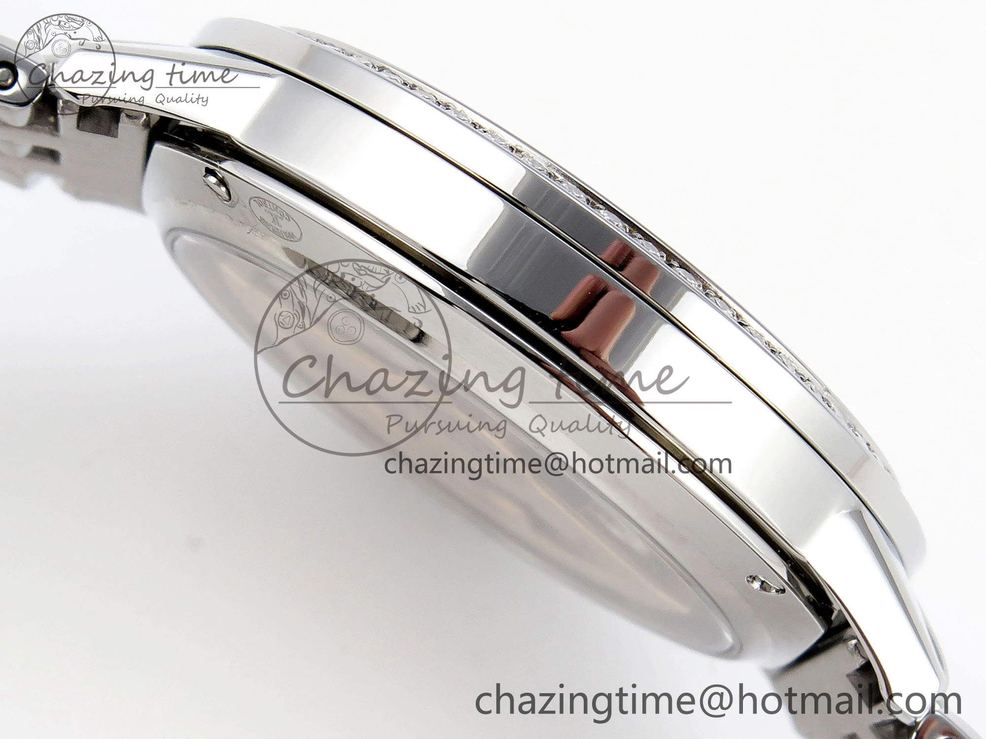 Rendez-Vous Night & Day SS APSF 1:1 Best Edition WhiteTextured Dial Diamonds Bezel on SS Bracelet A898