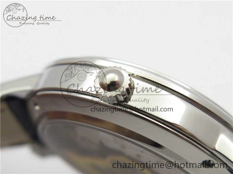 Rendez-Vous Night & Day SS Polished Bezel ZF 1:1 Best Edition White Textured Dial on Blue Leather Strap A898