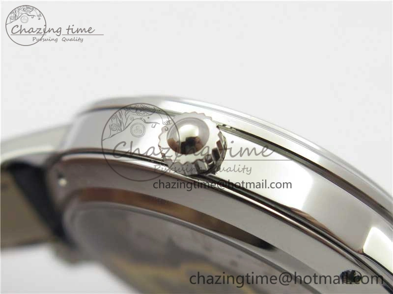 Rendez-Vous Night & Day SS Polished Bezel ZF 1:1 Best Edition White Textured Dial on Blue Leather Strap A898