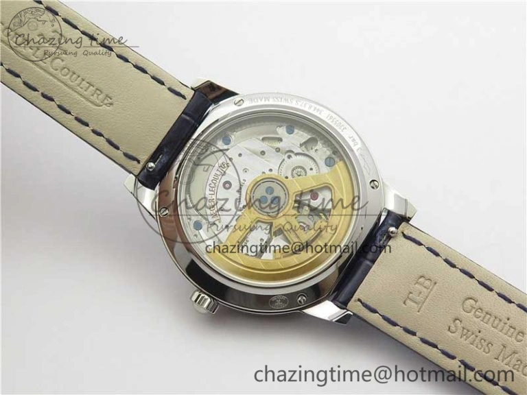 Rendez-Vous Night & Day SS Polished Bezel ZF 1:1 Best Edition White Textured Dial on Blue Leather Strap A898