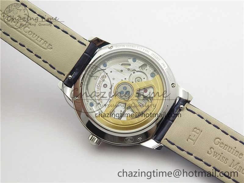 Rendez-Vous Night & Day SS Polished Bezel ZF 1:1 Best Edition White Textured Dial on Blue Leather Strap A898