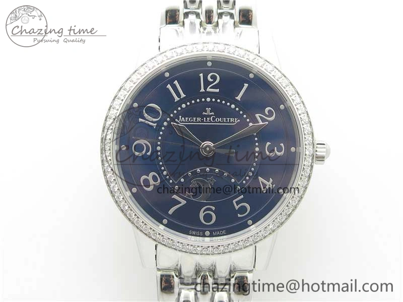 Rendez-Vous Night & Day SS ZF 1:1 Best Edition Blue Textured Dial Diamonds Bezel on SS Bracelet A898