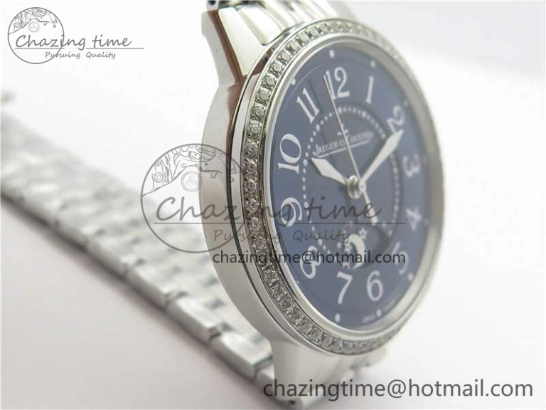 Rendez-Vous Night & Day SS ZF 1:1 Best Edition Blue Textured Dial Diamonds Bezel on SS Bracelet A898