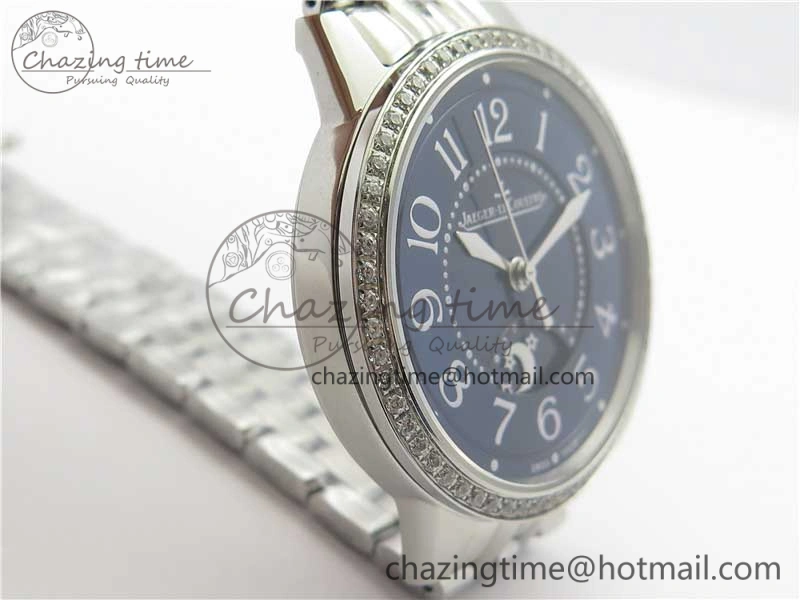 Rendez-Vous Night & Day SS ZF 1:1 Best Edition Blue Textured Dial Diamonds Bezel on SS Bracelet A898