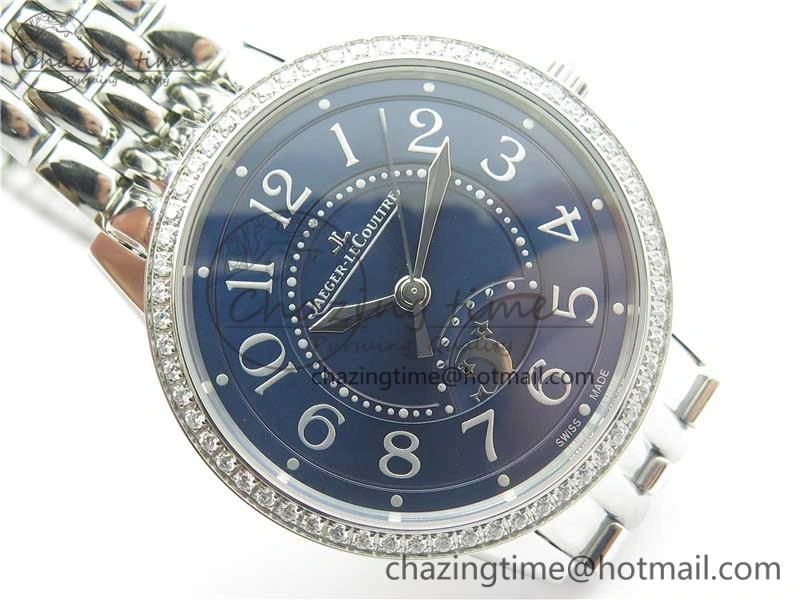 Rendez-Vous Night & Day SS ZF 1:1 Best Edition Blue Textured Dial Diamonds Bezel on SS Bracelet A898