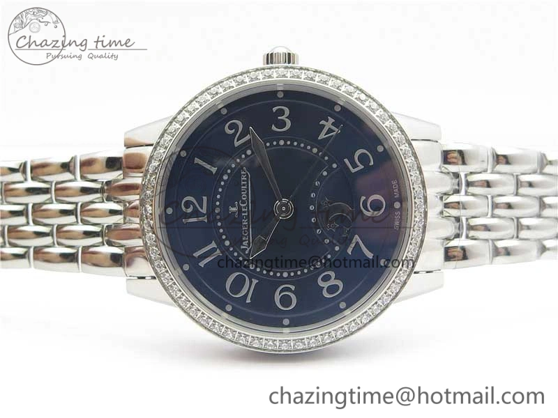 Rendez-Vous Night & Day SS ZF 1:1 Best Edition Blue Textured Dial Diamonds Bezel on SS Bracelet A898