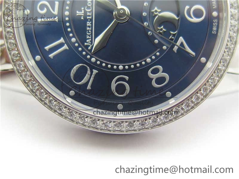 Rendez-Vous Night & Day SS ZF 1:1 Best Edition Blue Textured Dial Diamonds Bezel on SS Bracelet A898