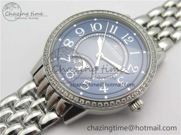 Rendez-Vous Night & Day SS ZF 1:1 Best Edition Blue Textured Dial Diamonds Bezel on SS Bracelet A898