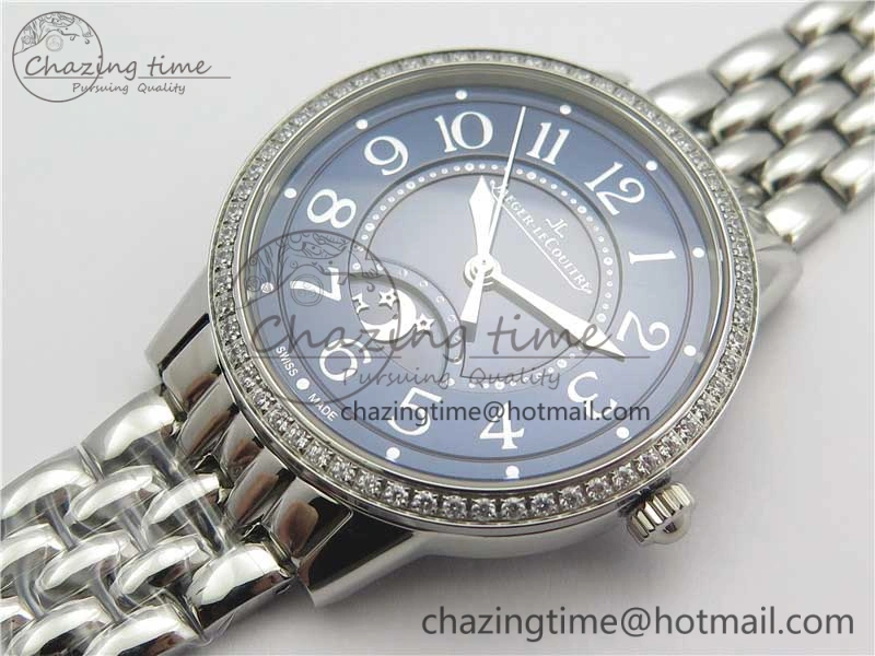 Rendez-Vous Night & Day SS ZF 1:1 Best Edition Blue Textured Dial Diamonds Bezel on SS Bracelet A898