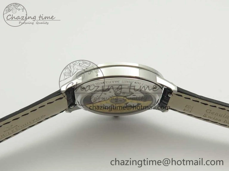 Rendez-Vous Night & Day SS ZF 1:1 Best Edition White Textured Dial Diamonds Bezel on Black Leather Strap A898