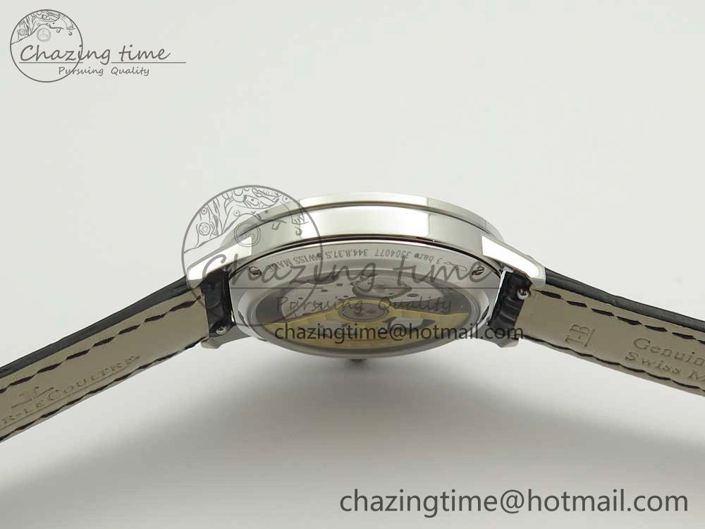 Rendez-Vous Night & Day SS ZF 1:1 Best Edition White Textured Dial Diamonds Bezel on Black Leather Strap A898