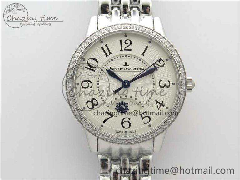 Rendez-Vous Night & Day SS ZF 1:1 Best Edition WhiteTextured Dial Diamonds Bezel on SS Bracelet A898