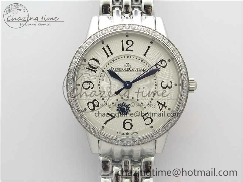 Rendez-Vous Night & Day SS ZF 1:1 Best Edition WhiteTextured Dial Diamonds Bezel on SS Bracelet A898