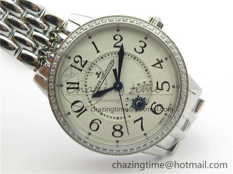 Rendez-Vous Night & Day SS ZF 1:1 Best Edition WhiteTextured Dial Diamonds Bezel on SS Bracelet A898