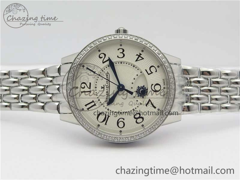 Rendez-Vous Night & Day SS ZF 1:1 Best Edition WhiteTextured Dial Diamonds Bezel on SS Bracelet A898