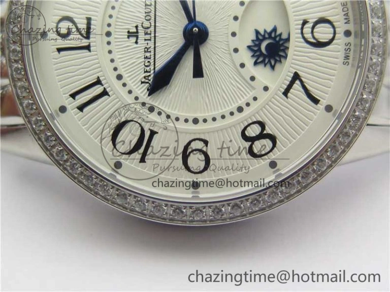 Rendez-Vous Night & Day SS ZF 1:1 Best Edition WhiteTextured Dial Diamonds Bezel on SS Bracelet A898