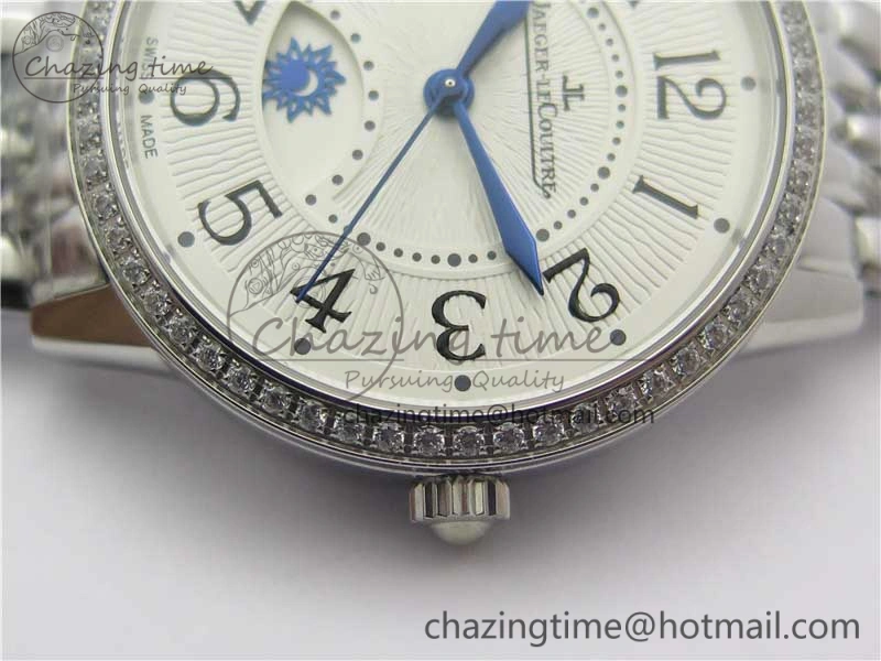 Rendez-Vous Night & Day SS ZF 1:1 Best Edition WhiteTextured Dial Diamonds Bezel on SS Bracelet A898