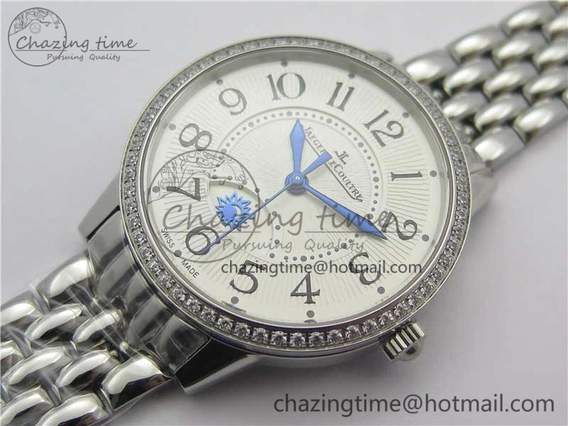 Rendez-Vous Night & Day SS ZF 1:1 Best Edition WhiteTextured Dial Diamonds Bezel on SS Bracelet A898