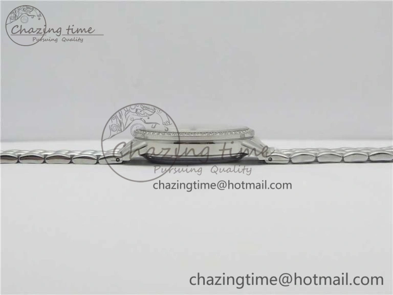 Rendez-Vous Night & Day SS ZF 1:1 Best Edition WhiteTextured Dial Diamonds Bezel on SS Bracelet A898