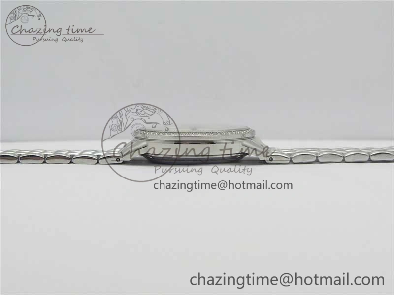 Rendez-Vous Night & Day SS ZF 1:1 Best Edition WhiteTextured Dial Diamonds Bezel on SS Bracelet A898