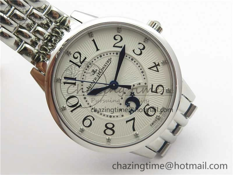 Rendez-Vous Night & Day SS ZF 1:1 Best Edition WhiteTextured Dial Polished Bezel on SS Bracelet A898