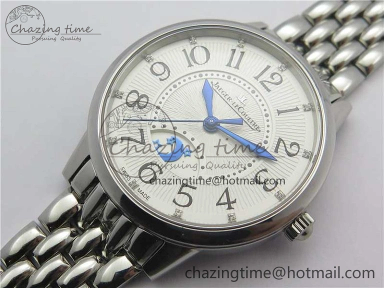 Rendez-Vous Night & Day SS ZF 1:1 Best Edition WhiteTextured Dial Polished Bezel on SS Bracelet A898