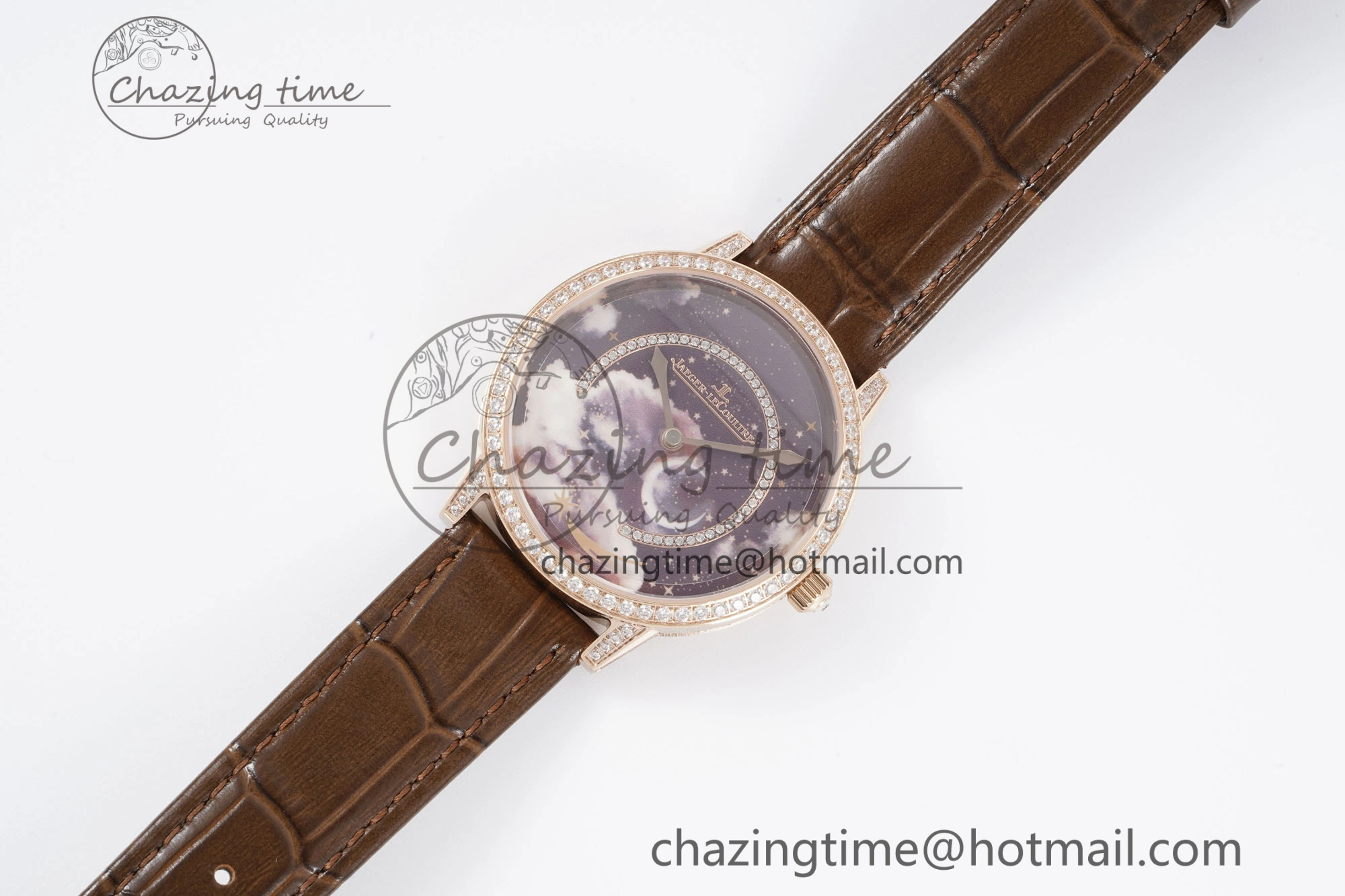 Rendez-Vous Star RG KZF 1:1 Best Edition Brown Star Dial Diamonds Bezel on Brown Leather Strap A734