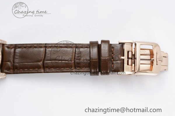 Rendez-Vous Star RG KZF 1:1 Best Edition Brown Star Dial Diamonds Bezel on Brown Leather Strap A734