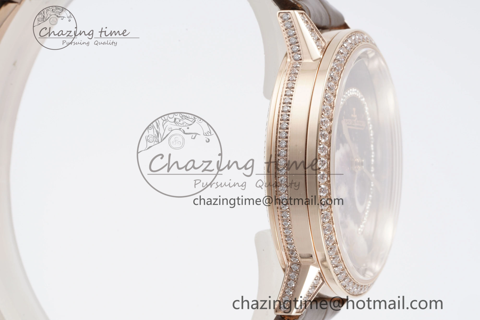 Rendez-Vous Star RG KZF 1:1 Best Edition Brown Star Dial Diamonds Bezel on Brown Leather Strap A734