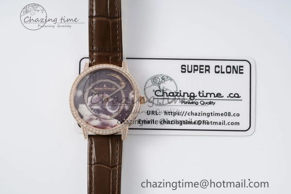 Rendez-Vous Star RG KZF 1:1 Best Edition Brown Star Dial Diamonds Bezel on Brown Leather Strap A734