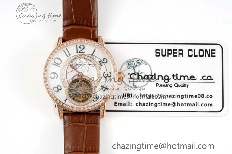 Rendez-Vous Tourbillon RG RMSF Best Edition White Dial on Brown Leather Strap