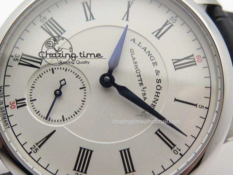 Richard Lange MK Best Edition SS White Dial Roman Markers Sec@6 On Black Leather Strap A88275