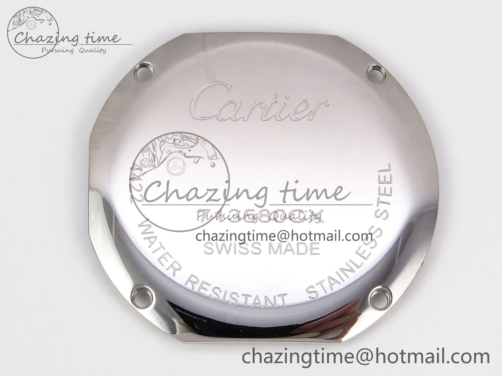 Ronde De Cartier 29mm DRF 1:1 Best Edition Sandblasted Silver-Plated White Dial on Black Leather Strap Ronda Quartz
