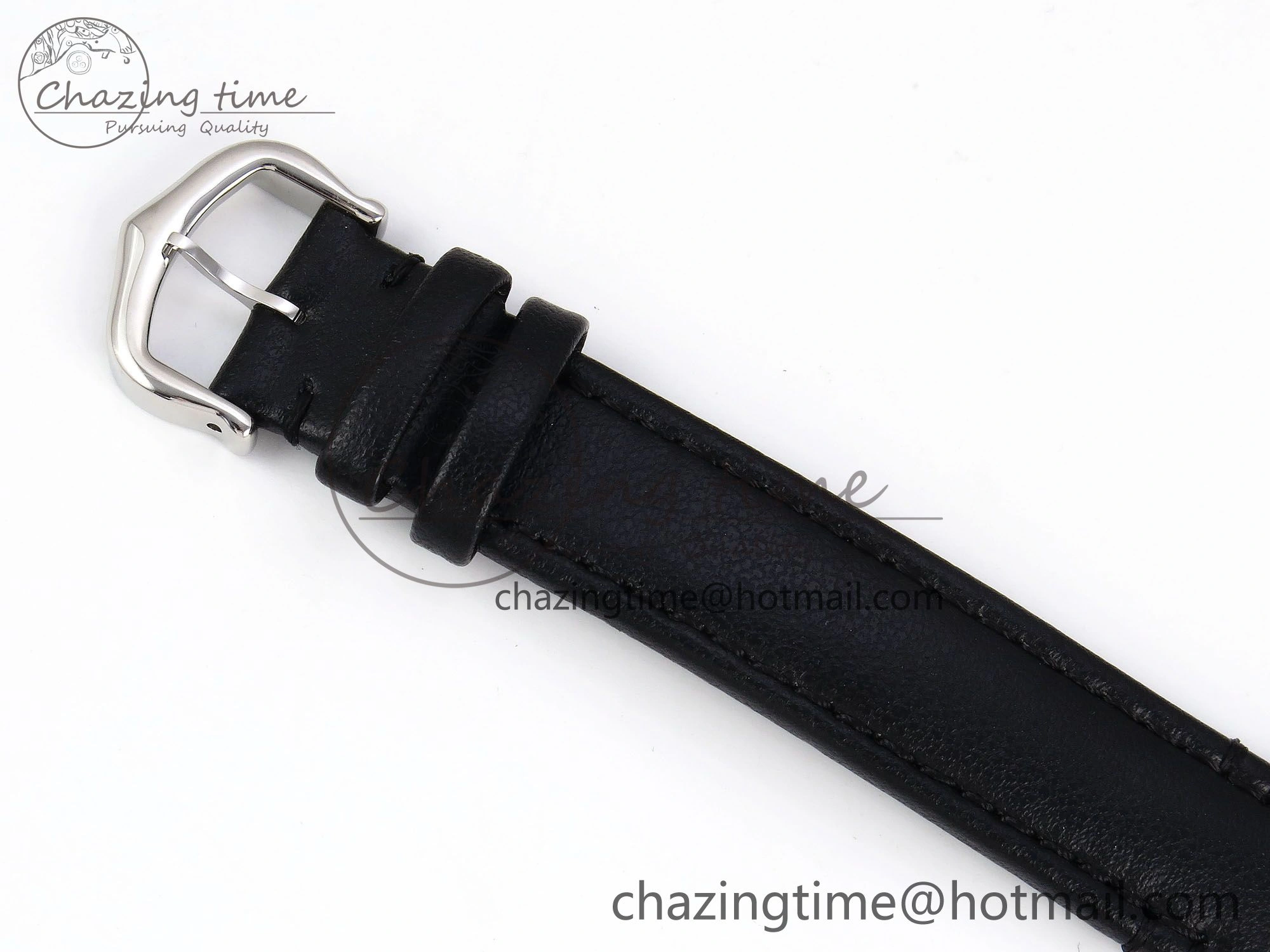 Ronde De Cartier 29mm DRF 1:1 Best Edition Sandblasted Silver-Plated White Dial on Black Leather Strap Ronda Quartz