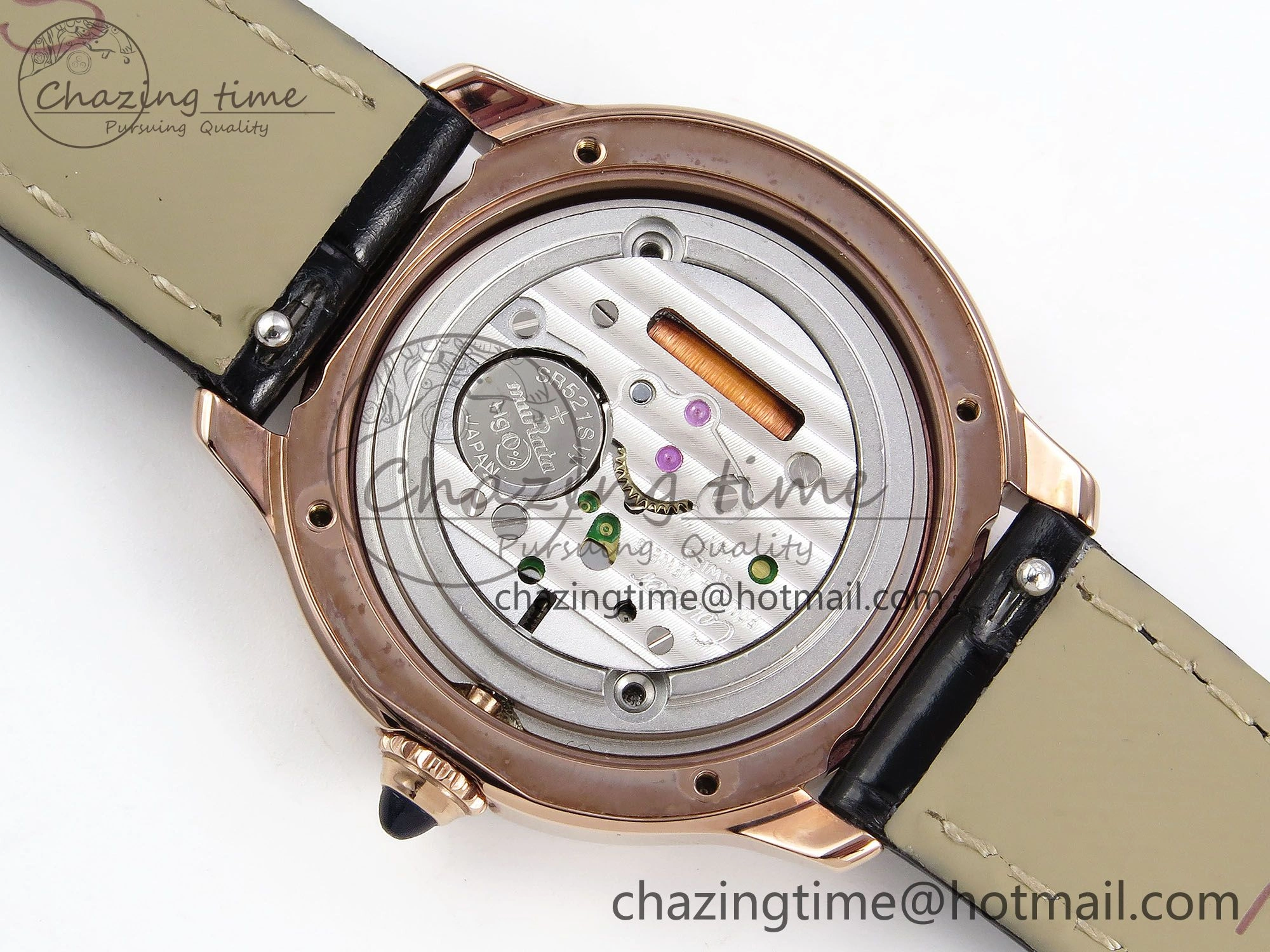 Ronde De Cartier 29mm RG DRF 1:1 Best Edition Sandblasted Silver-Plated White Dial on Black Leather Strap Ronda Quartz