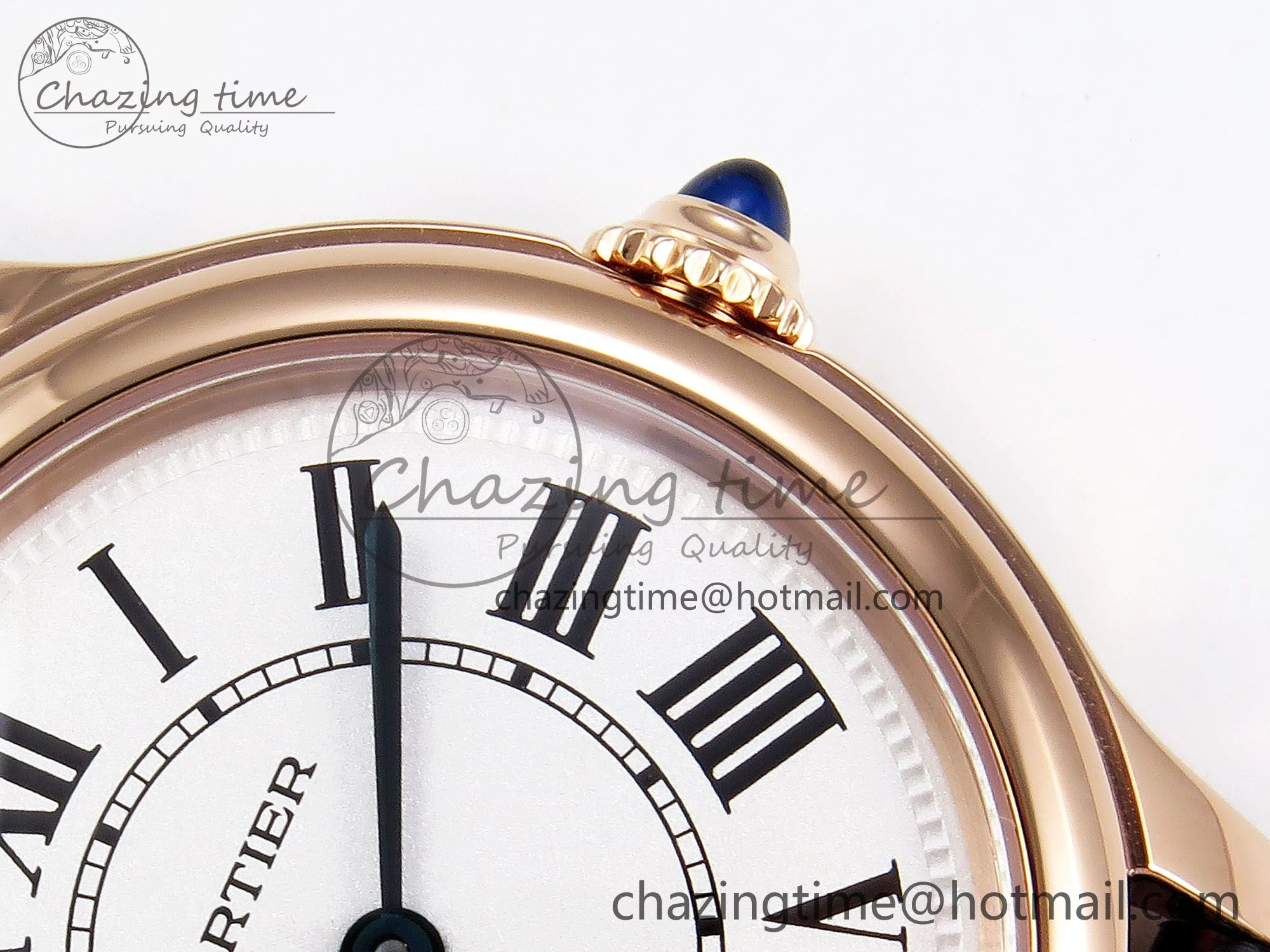 Ronde De Cartier 29mm RG DRF 1:1 Best Edition Sandblasted Silver-Plated White Dial on Black Leather Strap Ronda Quartz