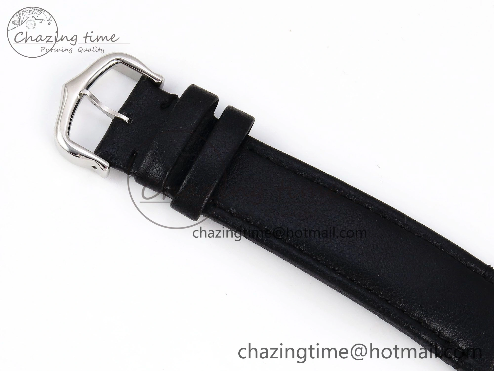 Ronde De Cartier 36mm DRF 1:1 Best Edition Sandblasted Silver-Plated White Dial on Black Leather Strap Ronda Quartz